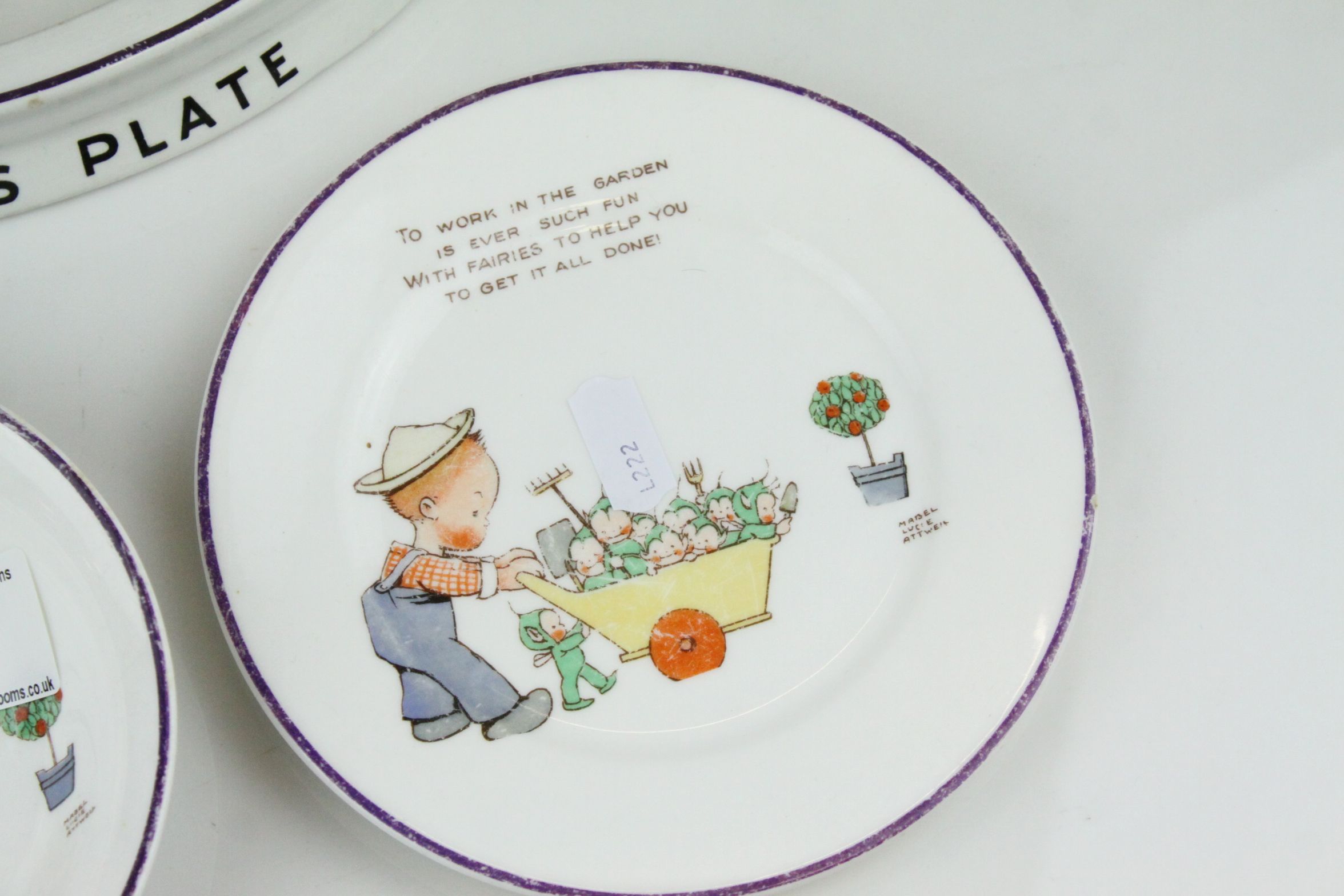 Shelley ' Mabel Lucie Attwell ' Baby's Plate together with a Bowl and Plate - Image 2 of 7