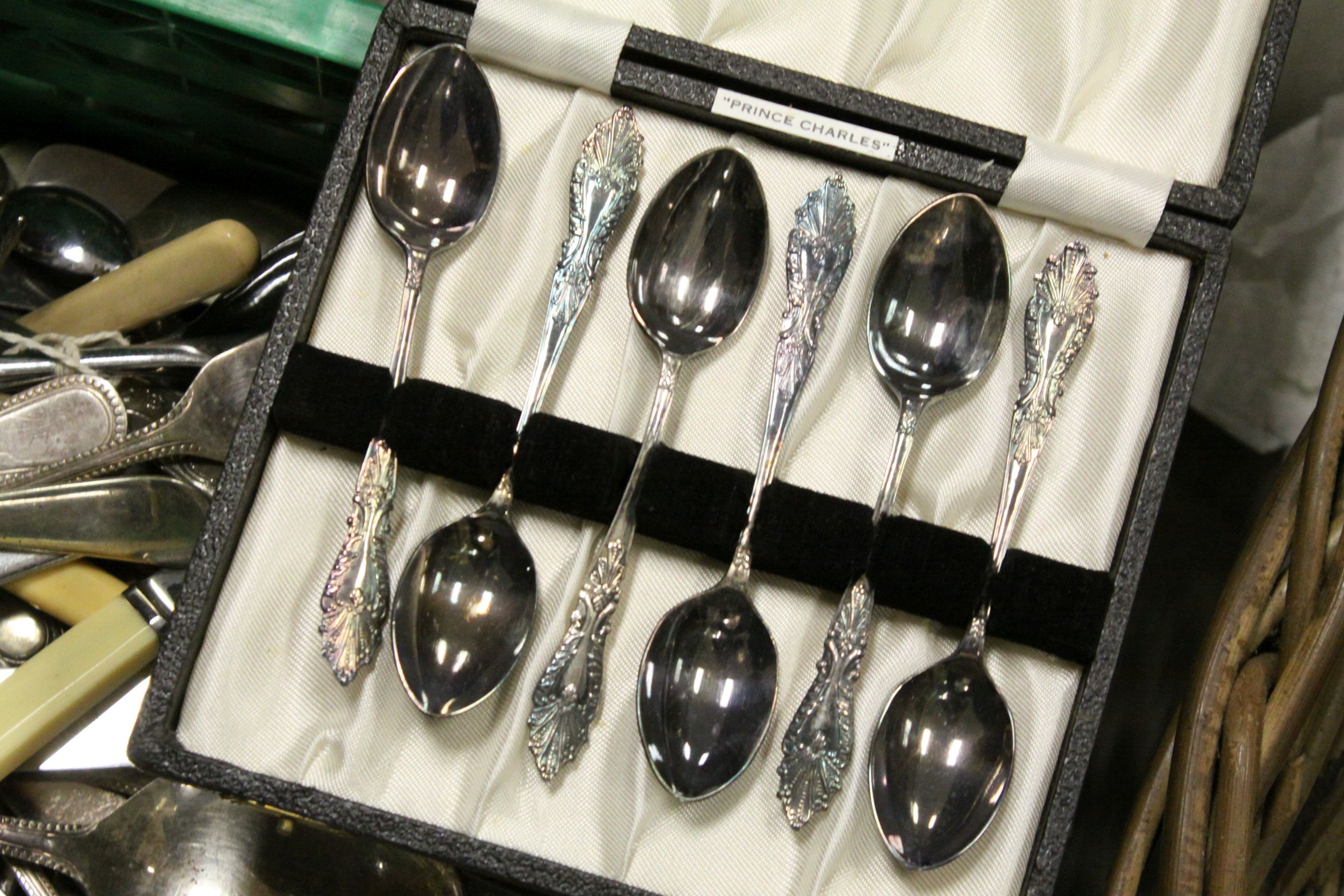 A large quantity of mainly silver plated cutlery. - Image 2 of 4