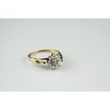 9ct Yellow Gold Diamond Cluster Ring