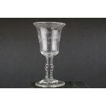 Antique Wine Glass with knopped stem