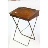 Vintage ' Swallow Toys ' Child's Desk with Wooden Top and Metal Base, 64cms high