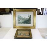 Early 19th century Watercolour titled ' Tomb of Alsalom ' indistinctly signed and dated 1813,