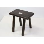 Antique Small Oak Stool