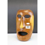 Olive Wood Face Mask, 30cms high