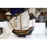 Model of ' Fouchow Pole ' Chinese Junk, 81cms long