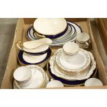A quantity of Allertons trios cake plates etc to gether with a part Bridgwood dinner service.