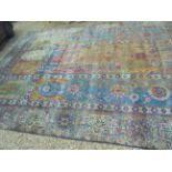 Very Large Blue Ground Rug, 660cms x 390cms