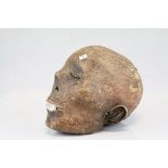 Model of a Shrunken Head, possibly a Movie Prop, 18cms high