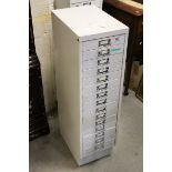 Metal Multi-Drawer Cabinet of Fifteen Drawers, 28cms wide x 41cms deep x 99cms high