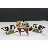 Border Fine Arts Sheep Dog Group ' Families Welcome ' B0181 together with a Model of a Hereford Calf