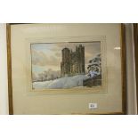 Early 20th century watercolour of Orford Castle Suffolk signed with monogram 22 x 33.