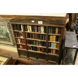 Miniature Novelty Georgian Style Bookcase containing 64 Miniature Classical Books, 52cms wide x