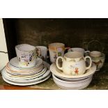 Collection of Child's Nursery Ceramics including Mugs, Bowls, Plates, Egg Cup, makes include Royal
