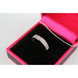 9ct White Gold Diamond set Wedding Band style Ring