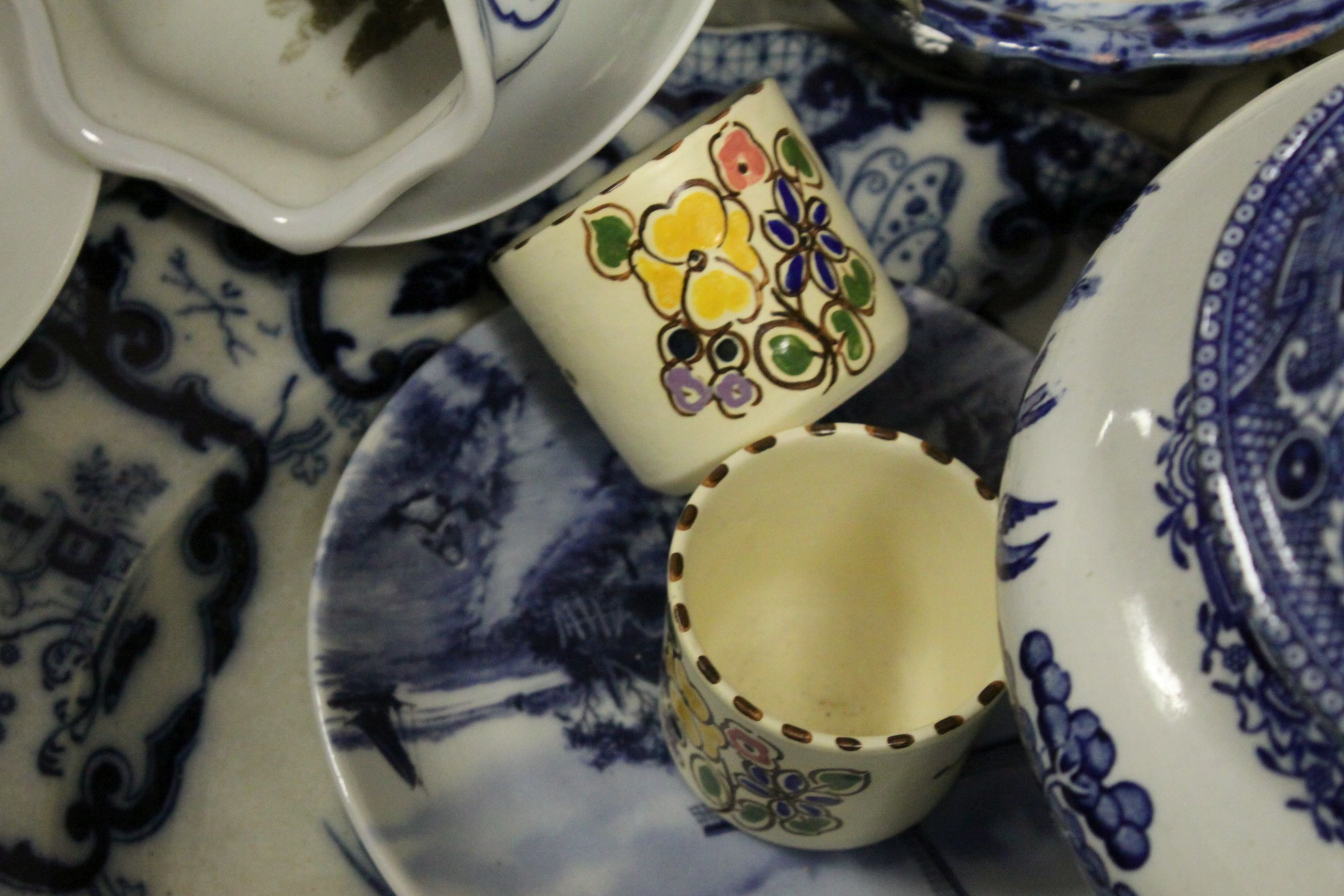 Mixed Lot of Ceramics including Blue and White Tea and Dinner Ware, Carlton Ware Vase, - Image 4 of 5