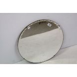 Circular Vintage Mirror having a decorative bevelled edge