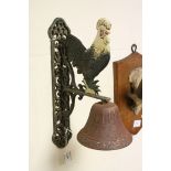 Novelty Bell and Bracket in the form of a Cockerel