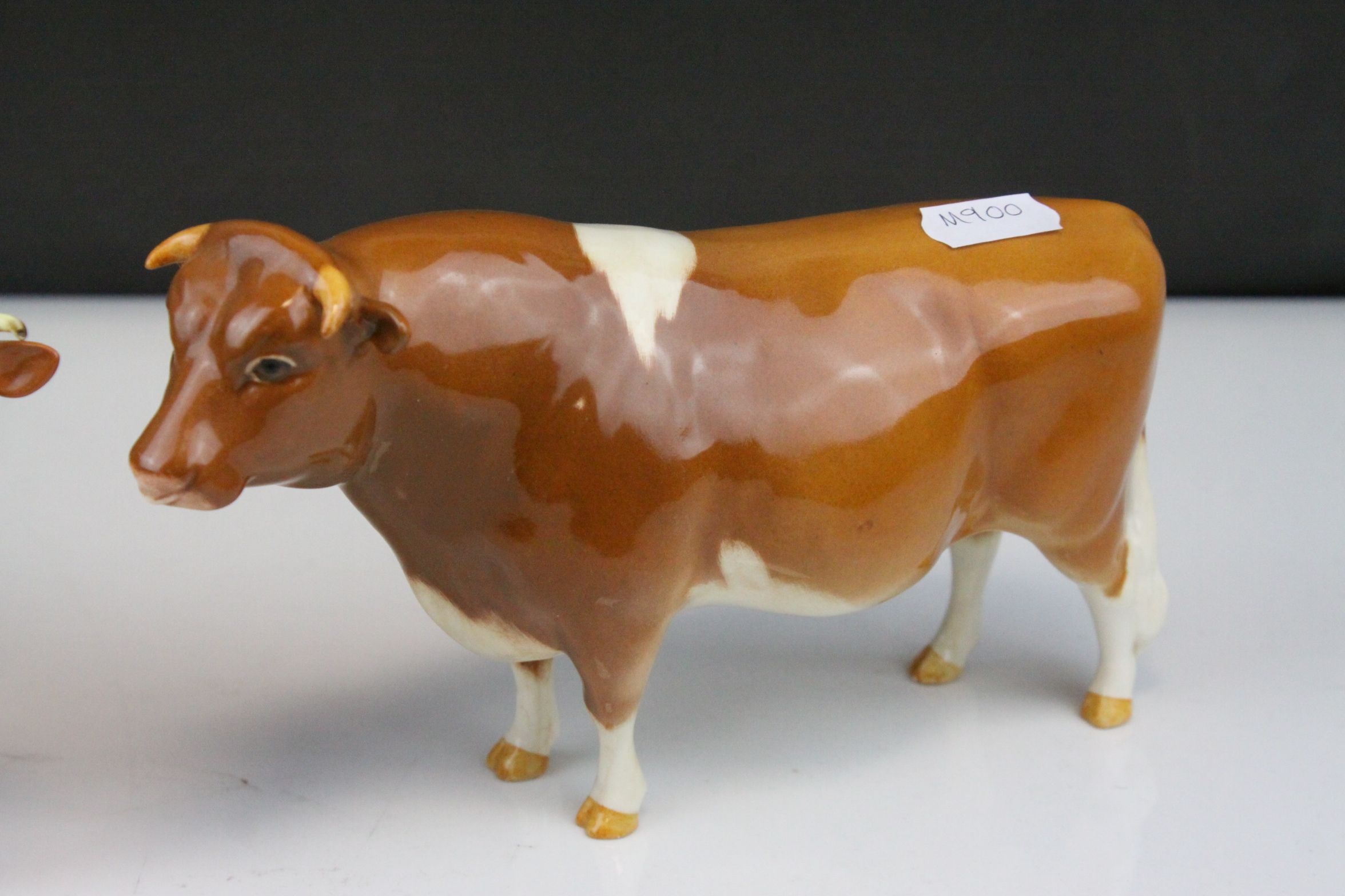 Beswick Guernsey Bull ' Ch. Sabrina's Sir Richmond 14th ' model no. 1451 together with a Beswick - Image 2 of 9