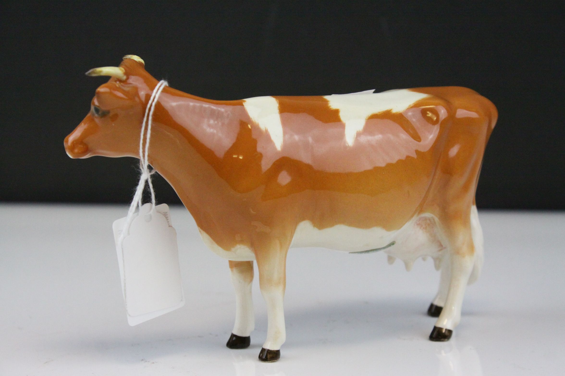 Beswick Guernsey Bull ' Ch. Sabrina's Sir Richmond 14th ' model no. 1451 together with a Beswick - Image 8 of 9