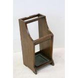 Vintage Oak Umbrella Stick Stand