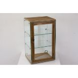 Mid 20th century Wooden Framed and Glass Shop Display Cabinet, with single door opening to two