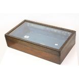 Vintage Oak Table Top Display Case