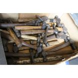 Collection of Wooden Handled Hammers, mainly Vintage