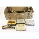 Collection of Mixed Collectables including Art Deco Photo Frame, Vintage Tobacco Tins, Door