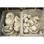 A large quantiity of Portmeirion Botanic Garden pottery to include teapot,cups saucers,bowls, plates