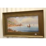 Garman Morris - Watercolour of Seascape with Fishing Boat