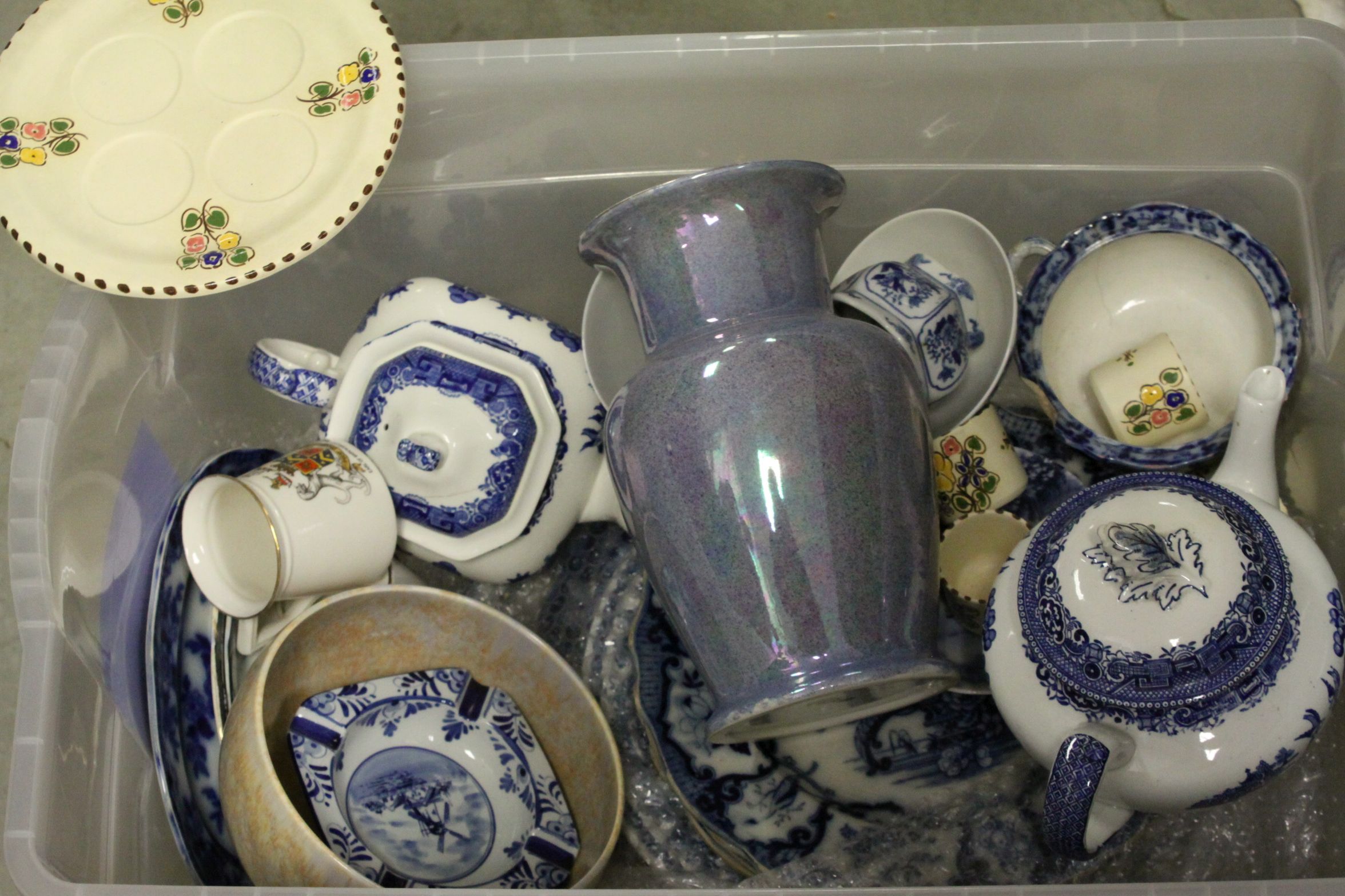 Mixed Lot of Ceramics including Blue and White Tea and Dinner Ware, Carlton Ware Vase, - Image 2 of 5