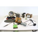 Mixed lot of Collectables including Model Racing Car, Scales, Lamps, etc