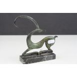 Artamie Bronze Model of a Stylised Antelope, 15cms high