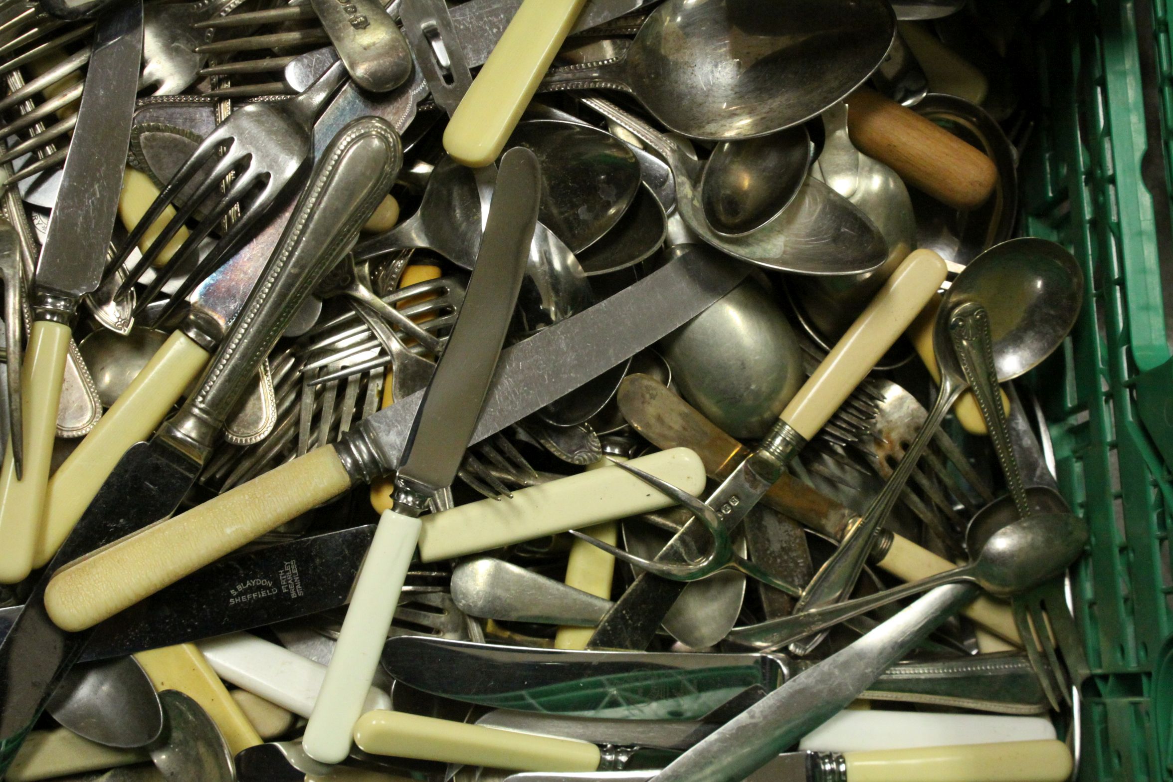 A large quantity of mainly silver plated cutlery. - Image 4 of 4