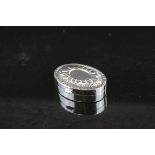 Silver Pill Box with blank cartouche