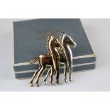 Horse Brooch marked Sterling