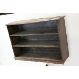 Stained Pine Shelf Unit, 98cms long x 66cms high