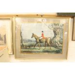 Alfred J Munnings Print of the Prince of Wales / Huntsman in Red Jacket on Horseback (originally