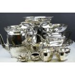 Collection of Silver Plate including Art Deco Goldsmiths & Silversmiths ' Regent Plate ' Four