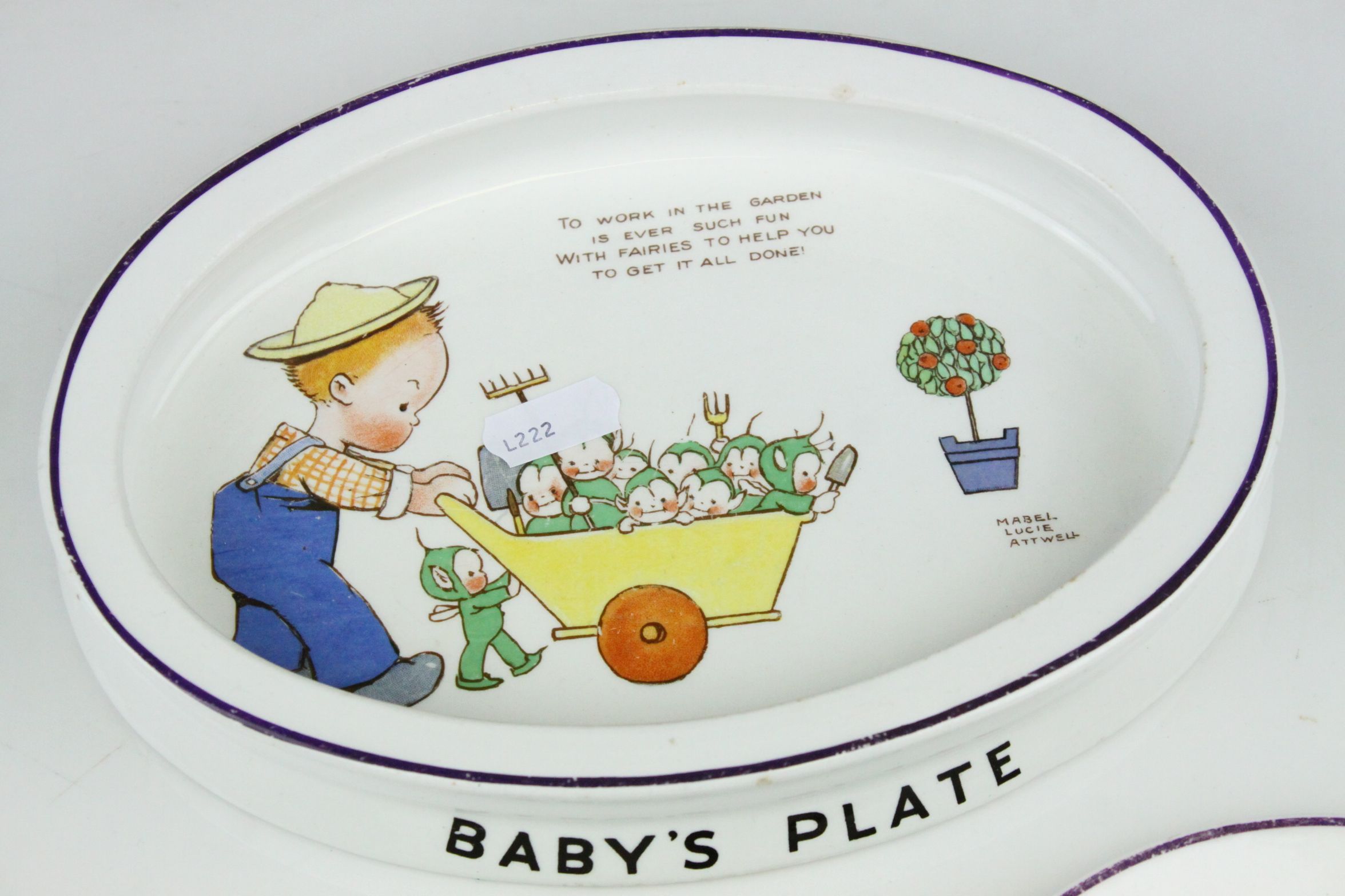 Shelley ' Mabel Lucie Attwell ' Baby's Plate together with a Bowl and Plate - Image 4 of 7