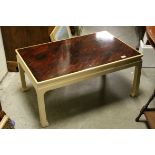 Painted Coffee Table with Wood Effect Top, 93cms long x 43cms high