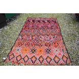 Purple and Pink Wool Ground Rug, 160cms x 290cms