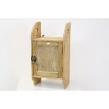 Small 19th century Pine Hanging Wall Cupboard, 61cms high x 32cms wide