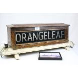 Naval / General Interest- Mid 20th century Wooden Framed Double Sided ' ORANGELEAF ' Illuminated (