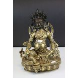 South East Asian Bronze Seated Deity / God, 30cms high