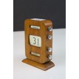 Art Deco Wooden Cased Perpetual Desk Calendar, 14cms high