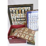 A quantity of cigarette and teacards to include Players together with two framed sets Grand