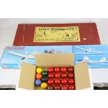 A boxed Balsacraft Precedent Hi Fly model kit no remote control together with a set of vintage