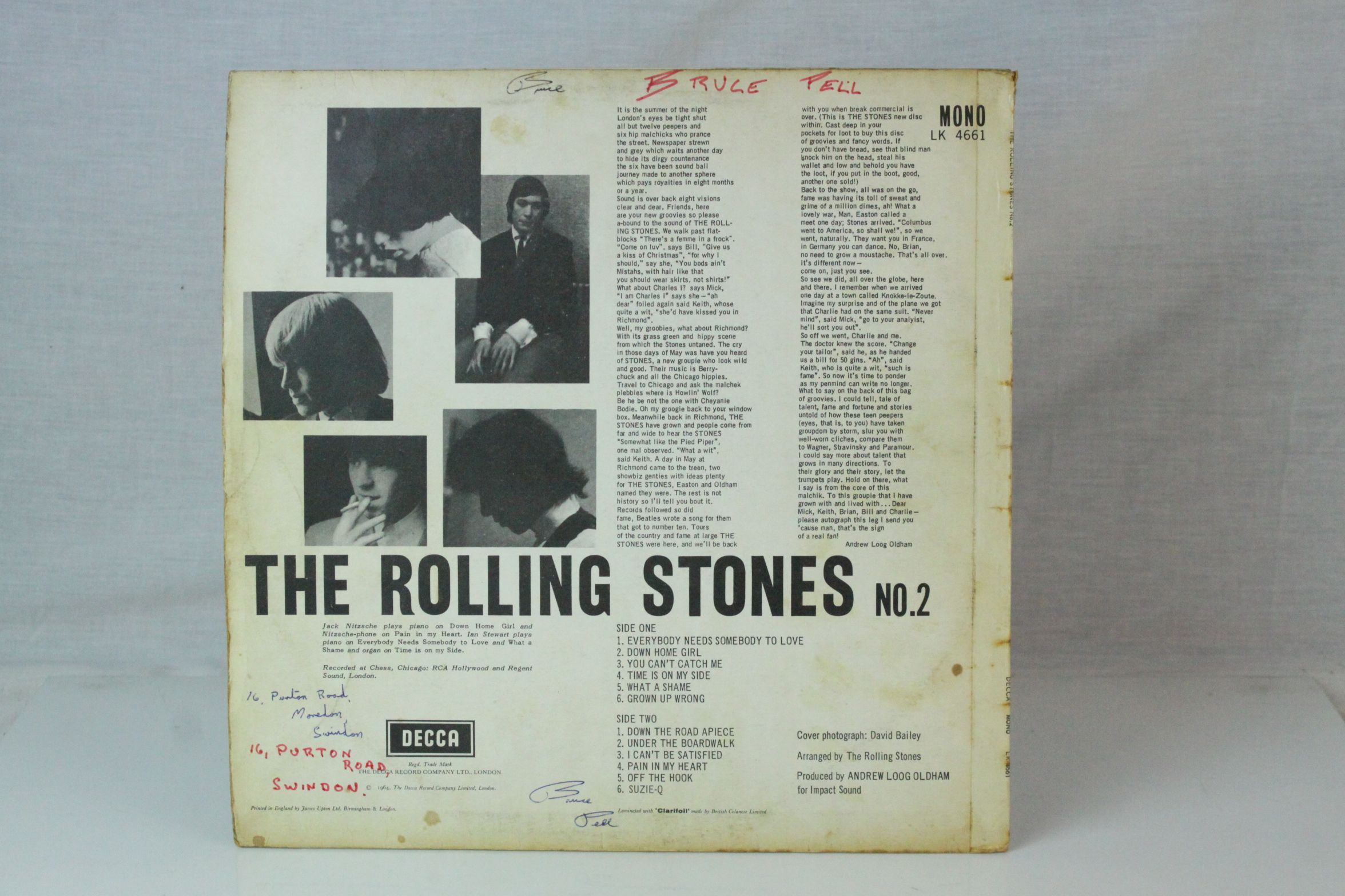 Vinyl - Two The Rolling Stones LPs to include no 1 on Decca LK4605 mono and no 2 LK4661 mono, - Image 6 of 12