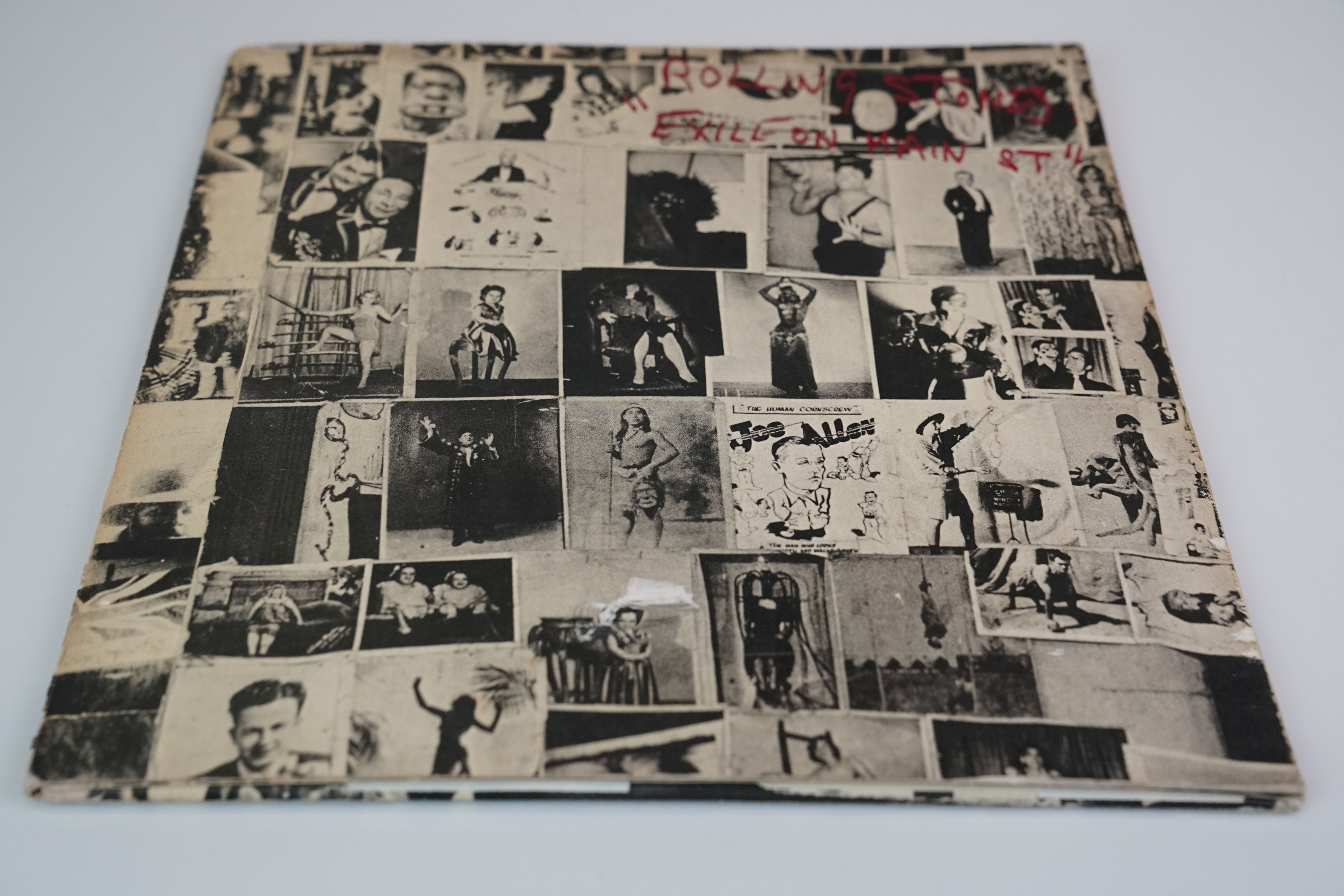 Vinyl - the Rolling Stones Exile on Main Street, no postcards, vinyl and sleeves vg